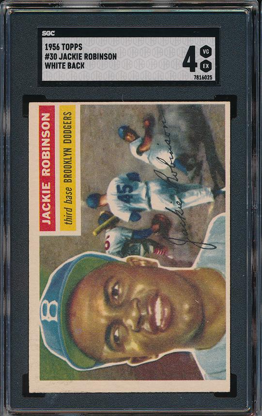 1956 Topps Baseball #30 Jackie Robinson SGC 4 (1 of 2)
