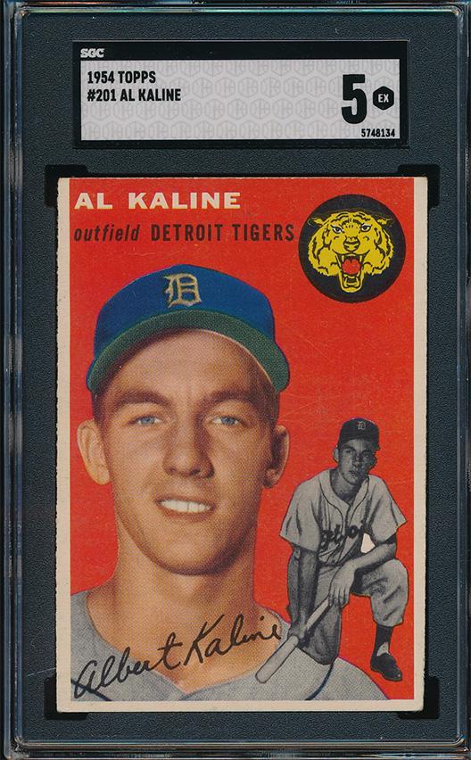 1954 Topps Baseball #201 Al Kaline Rookie SGC 5 (1 of 2)