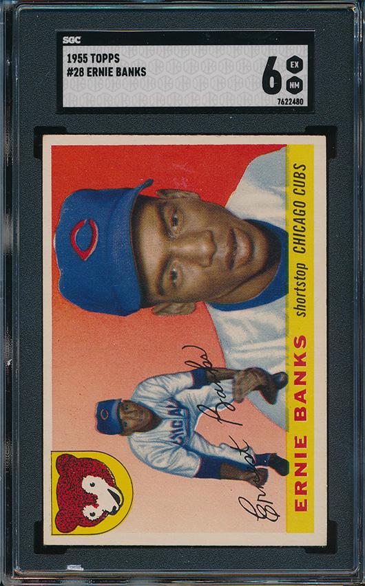 1955 Topps Baseball #28 Ernie Banks SGC 6 (1 of 2)