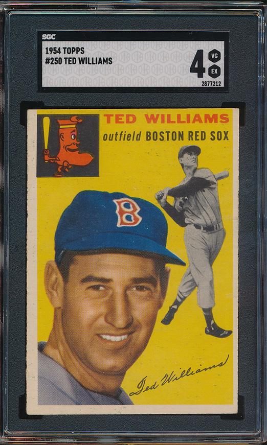 1954 Topps Baseball #250 Ted Williams SGC 4 (1 of 2)