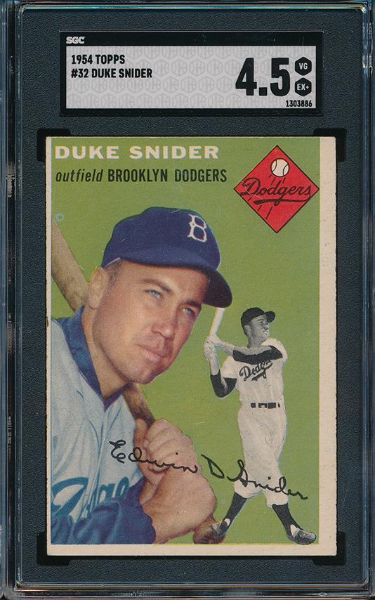 1954 Topps Baseball #32 Duke Snider SGC 4.5 (1 of 2)