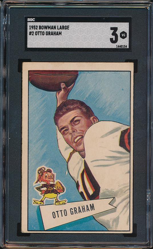 1952 Bowman Lg. Football #2 Otto Graham SGC 3 (1 of 2)