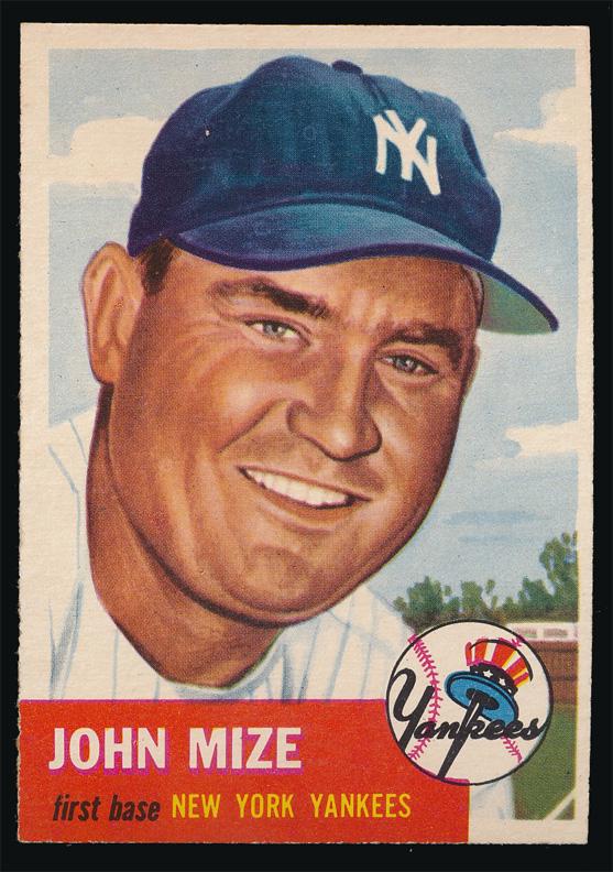 1953 Topps Baseball #77 Johnny Mize Ex++ (1 of 2)