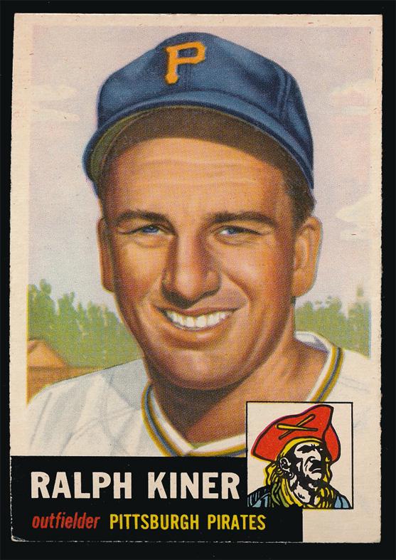 1953 Topps Baseball #191 Ralph Kiner Exmt (1 of 2)