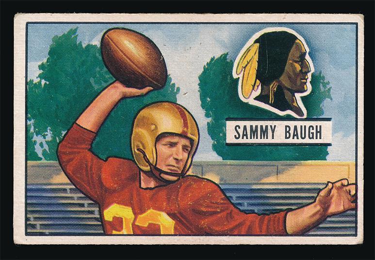 1951 Bowman Football #34 Sammy Baugh Vg (1 of 2)