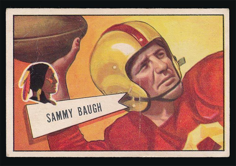 1952 Bowman Football Small #30 Sammy Baugh Vg (1 of 2)