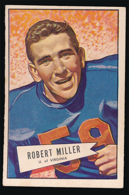 1952 Bowman Football Large #27 Robert Miller Vg (1 of 2)