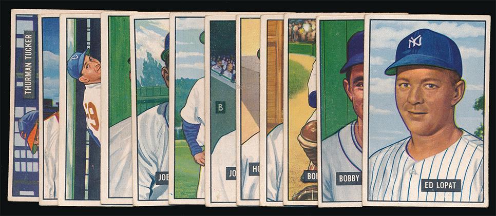 1951 Bowman Baseball (12) Different Low #'s Ex (1 of 2)