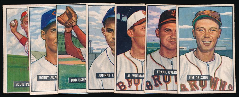 1951 Bowman Baseball 7 Different High Numbers Vg (1 of 2)