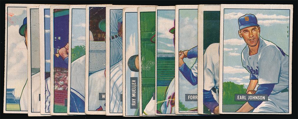 1951 Bowman Baseball 13 Diff. High Numbers G/Vg (1 of 2)