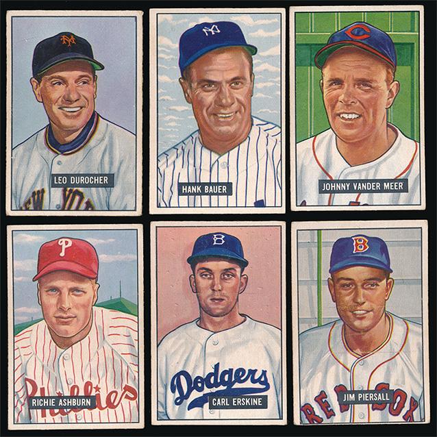 1951 Bowman Baseball 6 Star Cards Vg/Ex (1 of 2)