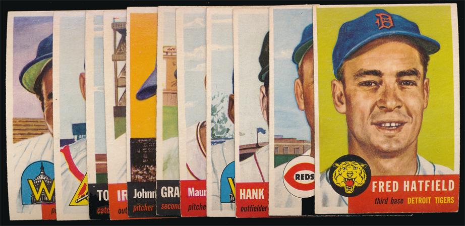 1953 Topps Baseball 11 Different DP Low #'s Exmt (1 of 2)