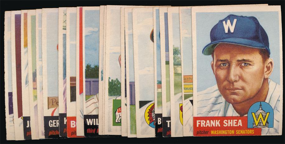 1953 Topps Baseball 21 Different DP Low #'s Ex+ (1 of 2)