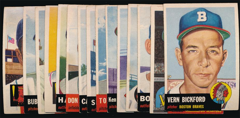 1953 Topps Baseball 15 Different DP Low #'s Ex (1 of 2)