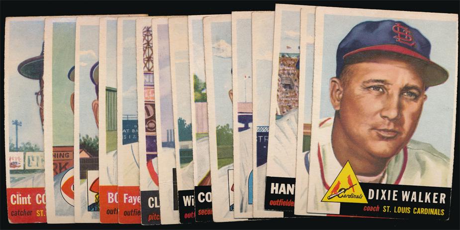 1953 Topps Baseball 15 Different DP Low #'s Vg (1 of 2)