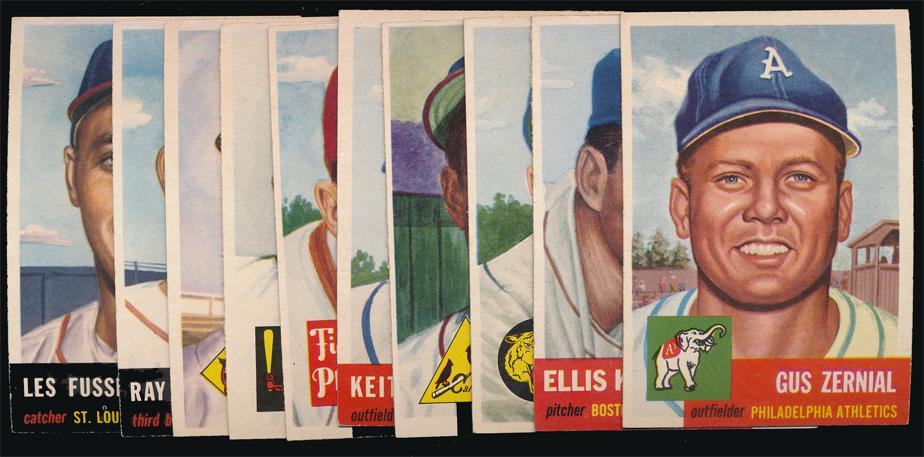 1953 Topps Baseball 10 Different Low #'s Exmt (1 of 2)