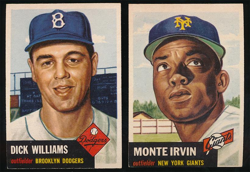 1953 Topps Baseball Dick Williams and Monte Irvin (1 of 2)