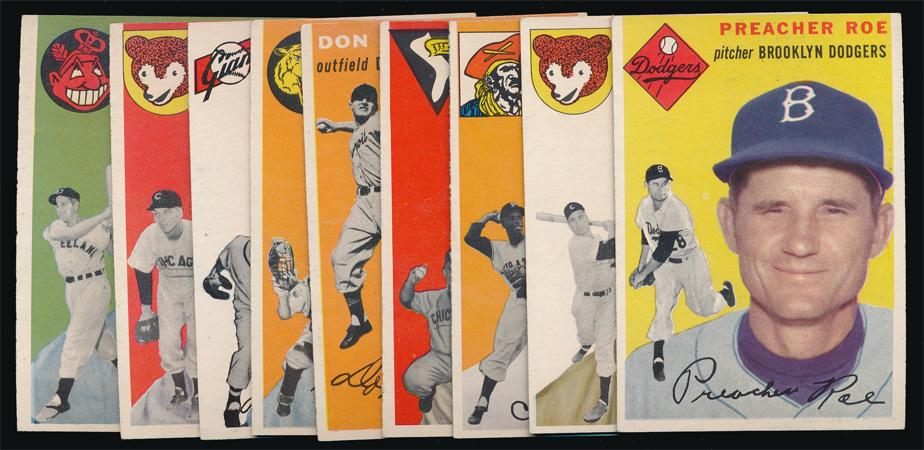 1954 Topps Baseball 9 Different Cards Exmt (1 of 2)