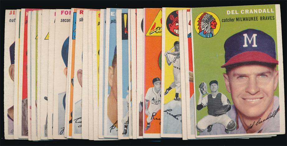 1954 Topps Baseball 27 Different Commons Ex (1 of 2)