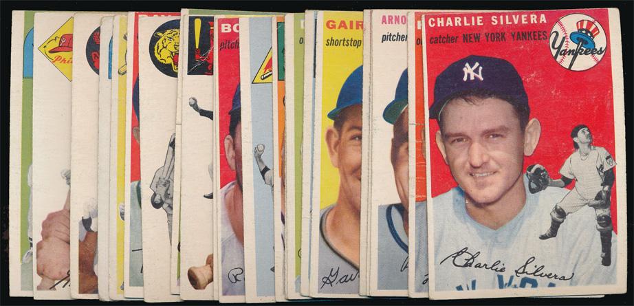 1954 Topps Baseball 22 Different Cards Vg (1 of 2)