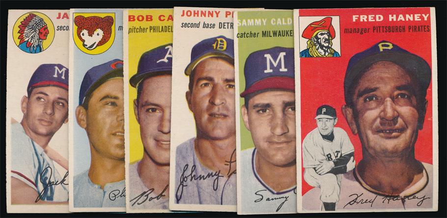 1954 Topps Baseball 6 Different Mid Series Ex (1 of 2)