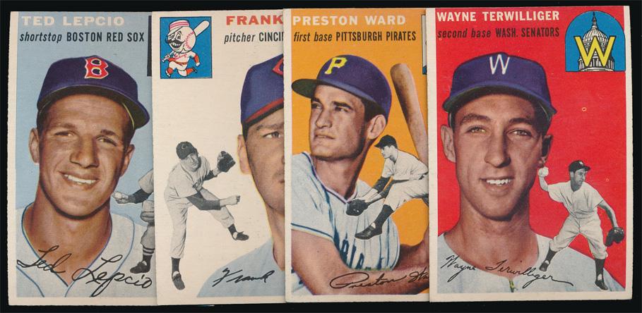 1954 Topps Baseball 4 Different Mid Series Ex+ (1 of 2)