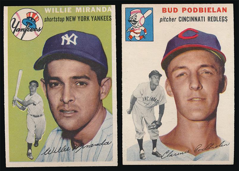 1954 Topps Baseball 2 Different Mid Series Exmt (1 of 2)