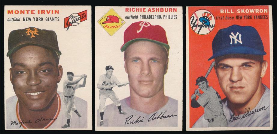 1954 Topps Baseball 3 Different stars and HOF'ers (1 of 2)