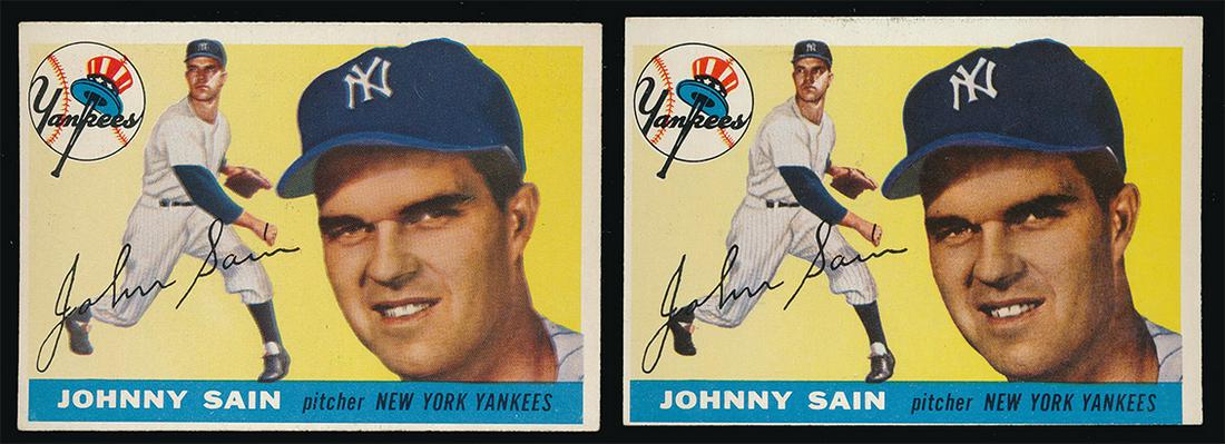 1955 Topps Baseball (2) #193 Johnny Sain Cards (1 of 2)