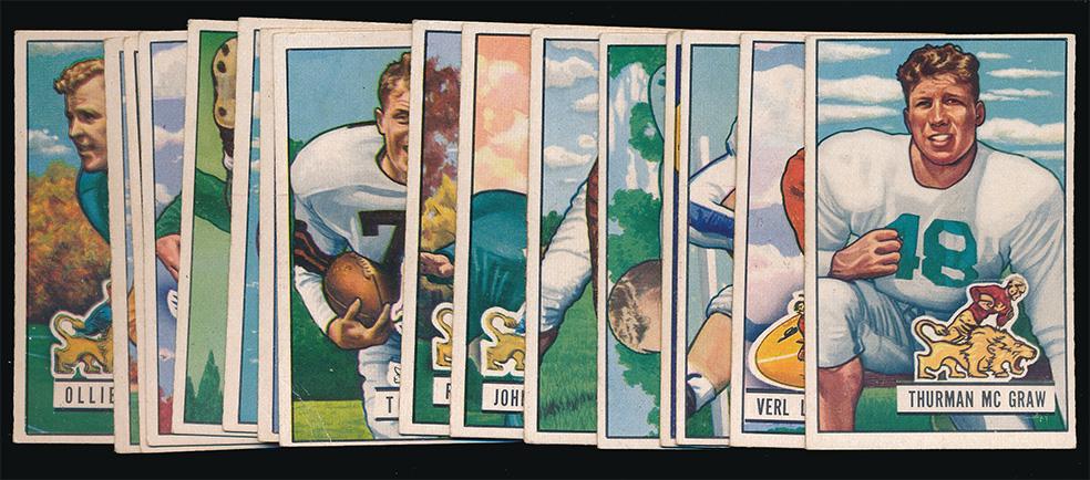 1951 Bowman Football 16 Different Commons Ex (1 of 2)