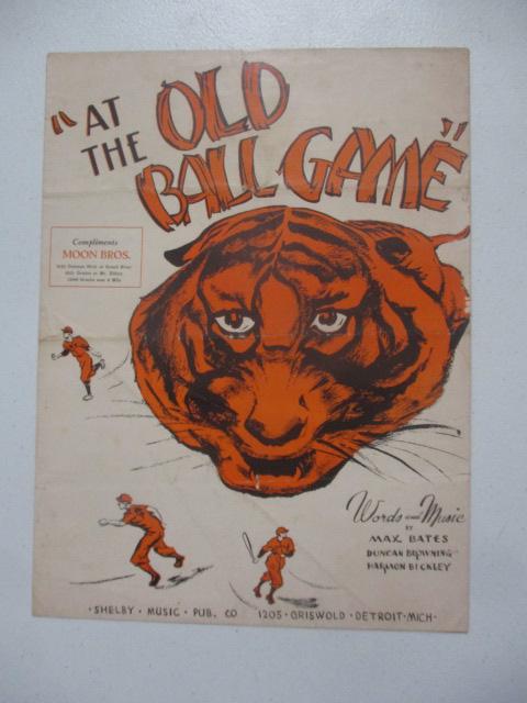 At the Old Ball Game Detroit Tigers Sheet Music (1 of 3)