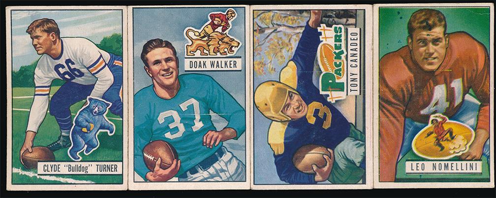 1951 Bowman Football 4 Different Star Cards (1 of 2)