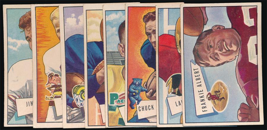 1952 Bowman Large Football 8 Different Low #'s Ex (1 of 2)