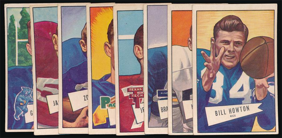 1952 Bowman Large Football 8 Different Low #'s Vg (1 of 2)