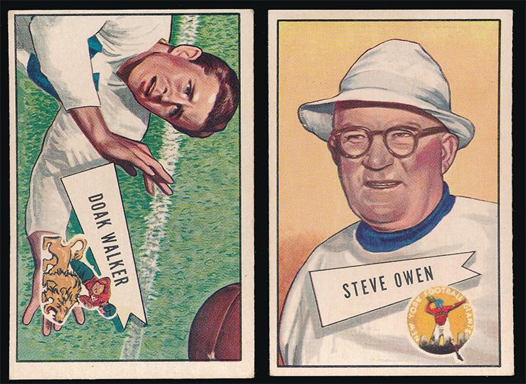 1952 Bowman Large Football Walker and Owen (1 of 2)