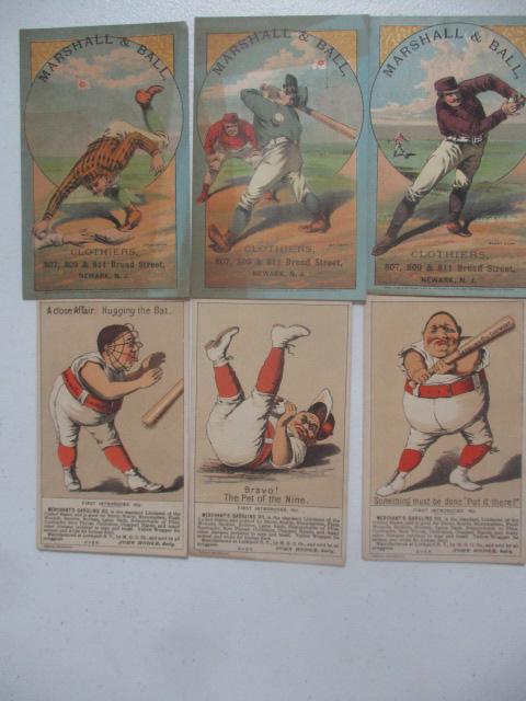 3 Marshall & Ball Clothiers Baseball Trade Cards (1 of 10)