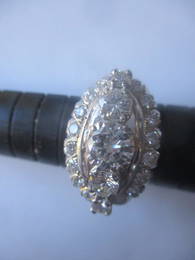 14K WG 1 Carat Center,  2.60  & Smaller Diamonds