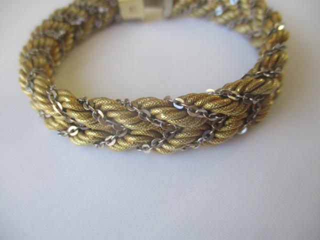 14K Double Rope 7 1/2" Bracelet with WG  Chain (1 of 5)
