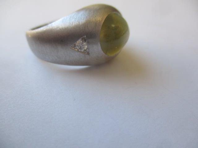 Platinum Moonstone & Diamond Ring (1 of 5)