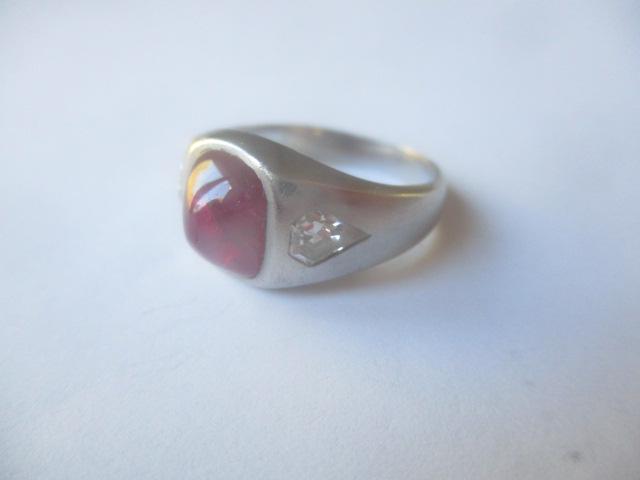 Platinum & Gemstone Ring - 2 Diamonds 1/2 CT TW (1 of 3)