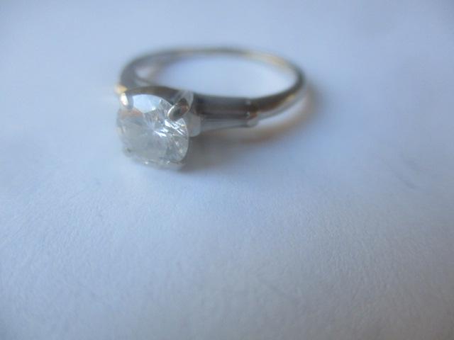 14K White Gold & Diamond Ring .75 Carat Round (1 of 4)