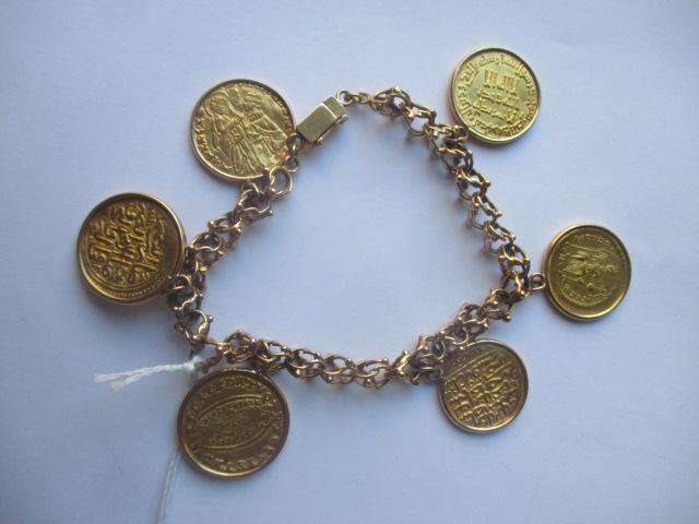 Bracelet with 6 Gold Disks (1 of 14)