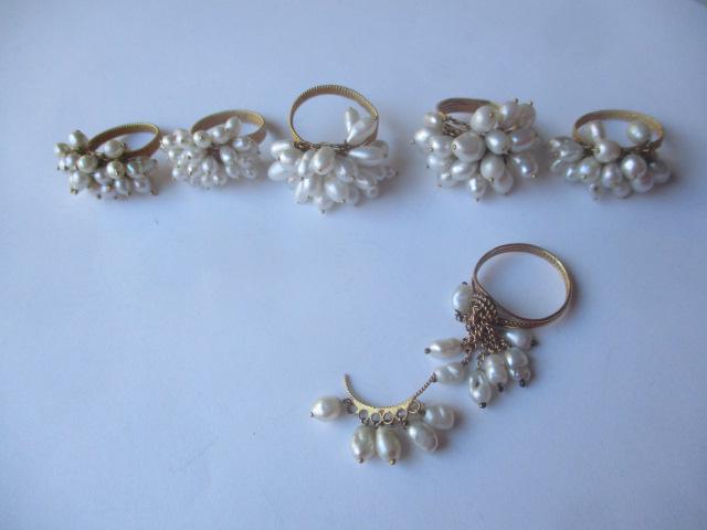 6 14K Pearl Rings (1 of 9)