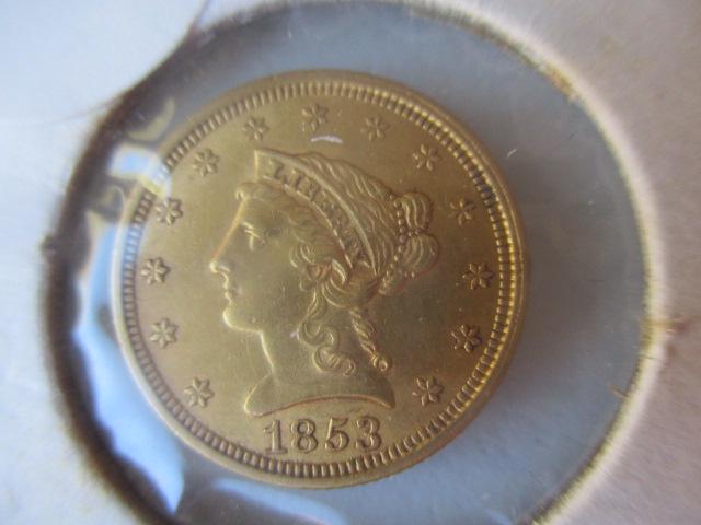 1853 2 1/2 Dollar Gold Coin (1 of 2)