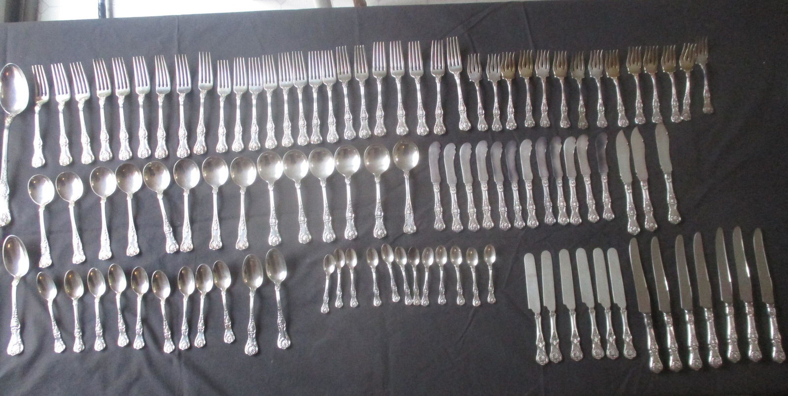 Gorham Sterling King George 106 Piece Set (1 of 10)