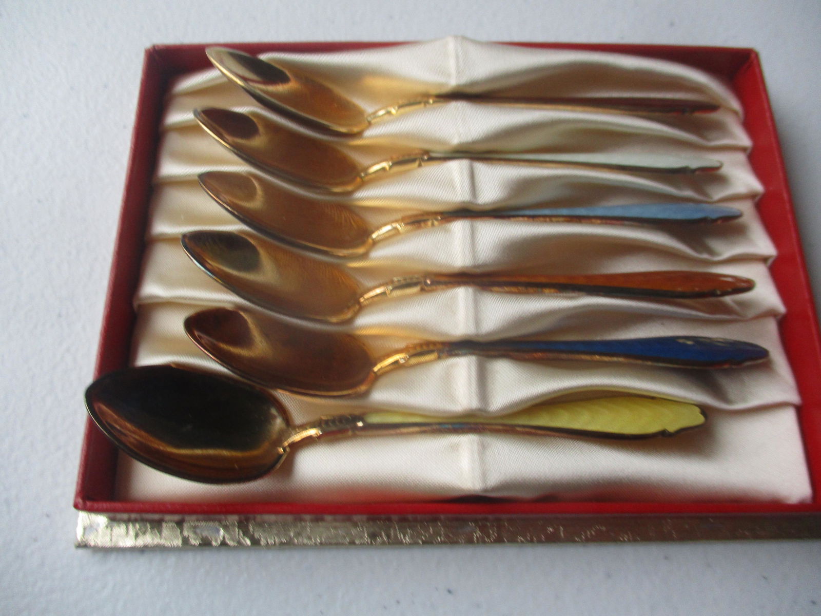 6 Hestenes Norway Sterling & Enamel Spoons (1 of 5)