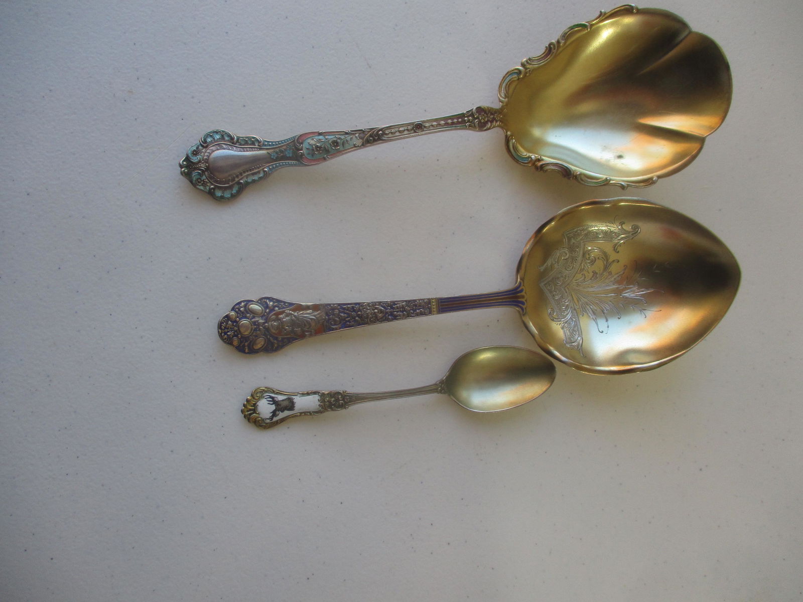 Gorham & Deer Enamel Serving & Other Spoon (1 of 15)