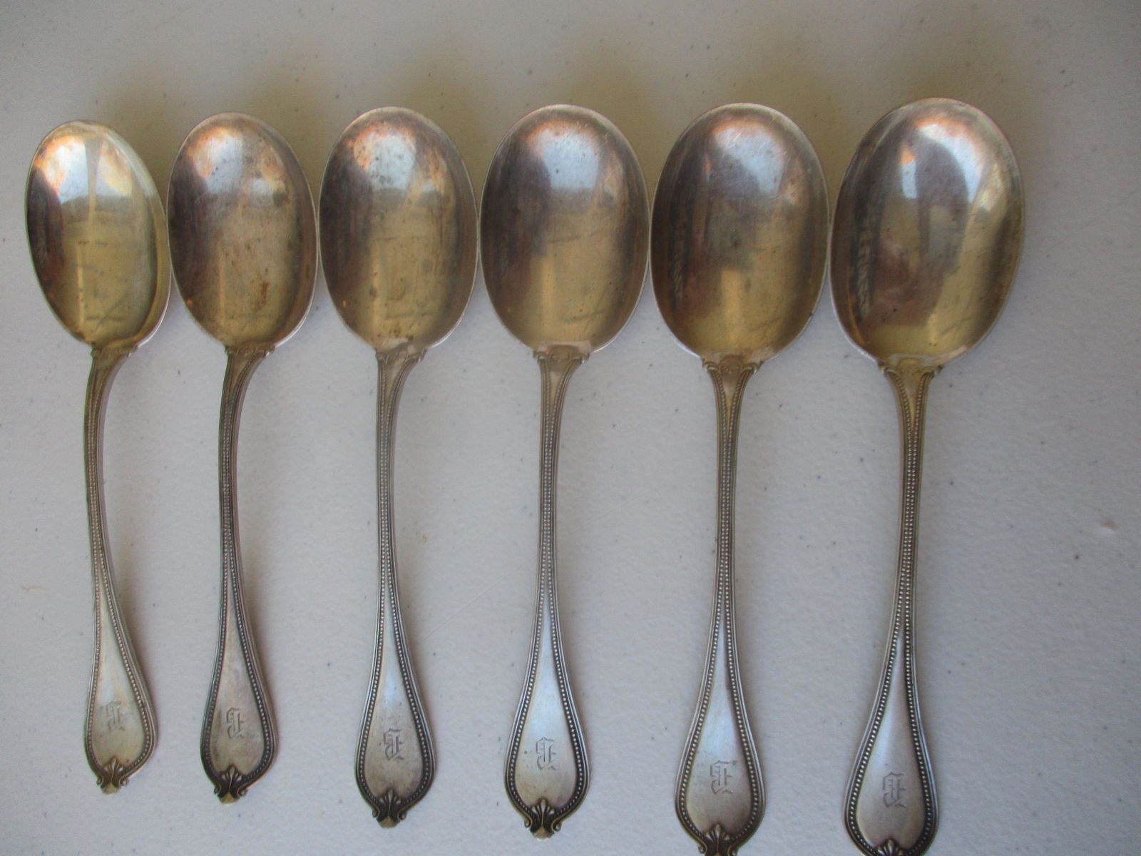 Sterling Towle Old Newbury Soup Spoons - Total 6 (1 of 5)