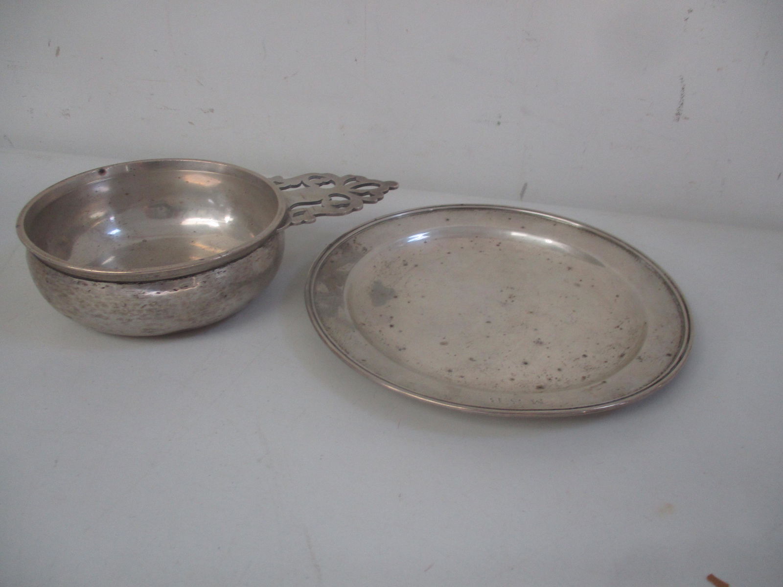 Sterling 7" Tray & Porringer 7" - Marked ONC (1 of 8)
