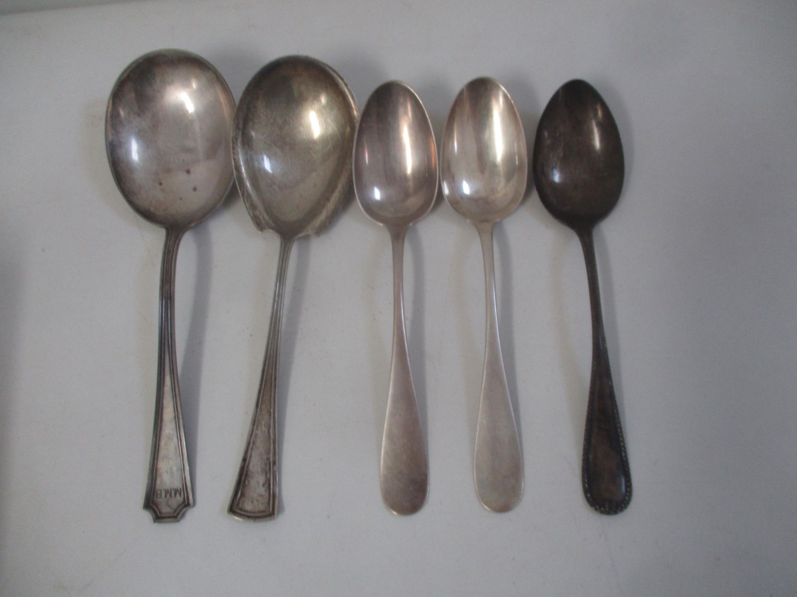 5 Sterling Serving Spoons & 1 Other Spoon (1 of 7)